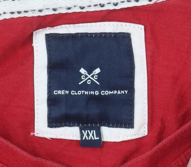 Crew Clothing Company Men's Red 2XL Cotton Crew Neck T-Shirt