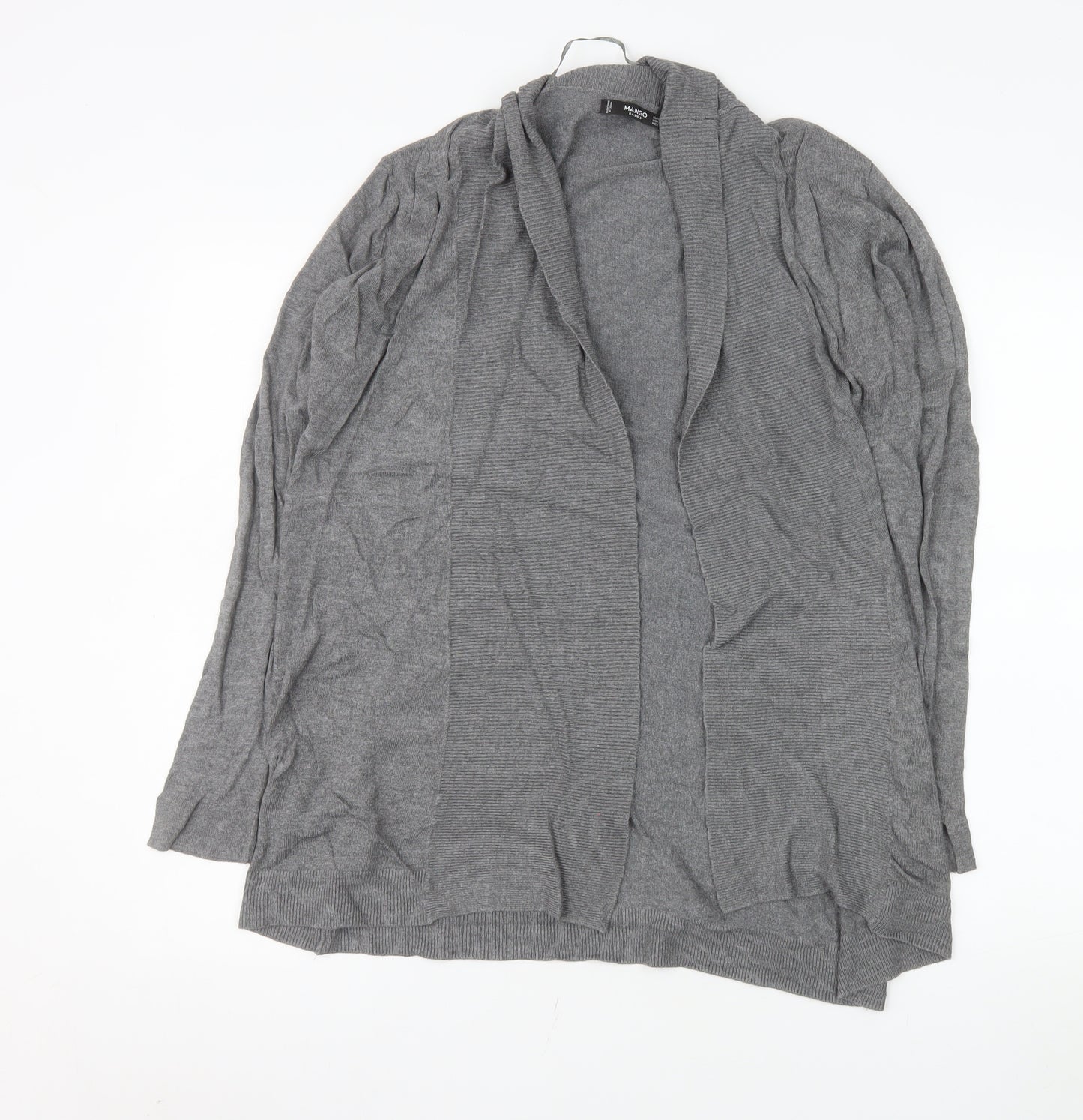 Mango Women Grey Long Sleeve Knit Cardigan Size 12