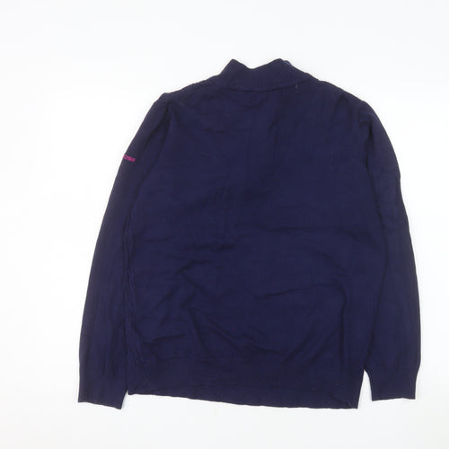 Benross Women's Navy 1/2 Zip Long Sleeve Pullover Sweatshirt Size 16