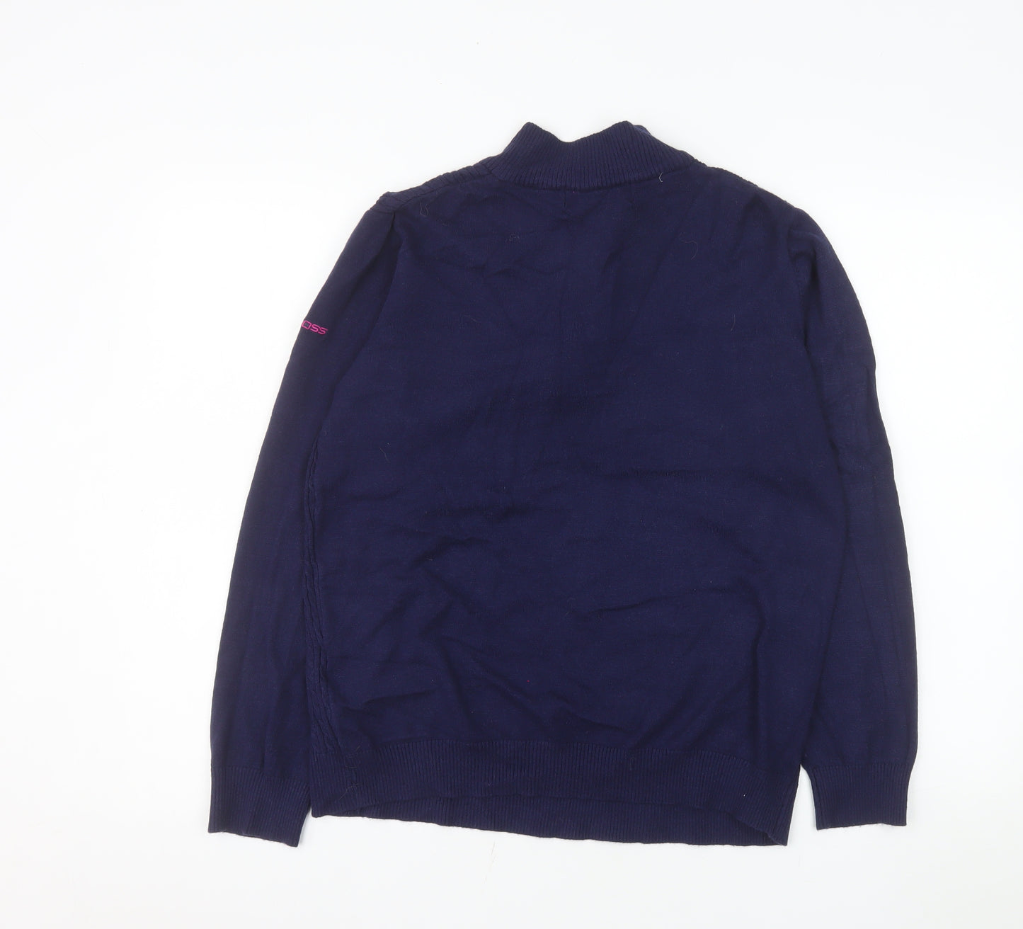 Benross Women's Navy 1/2 Zip Long Sleeve Pullover Sweatshirt Size 16