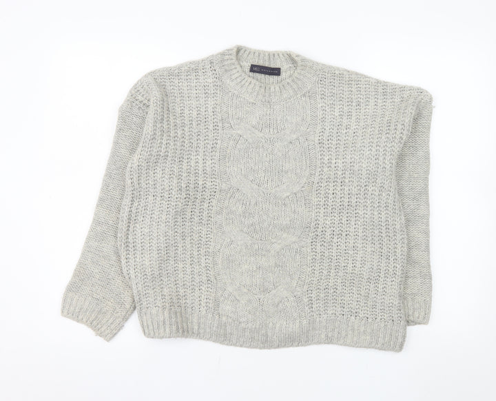 Marks and Spencer Women Grey Cable-Knit Jumper Size 12