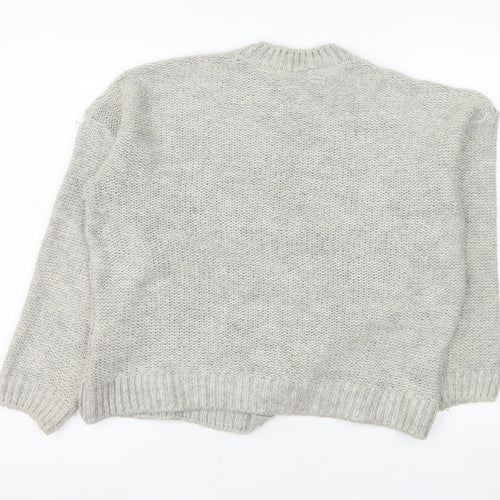 Marks and Spencer Women Grey Cable-Knit Jumper Size 12