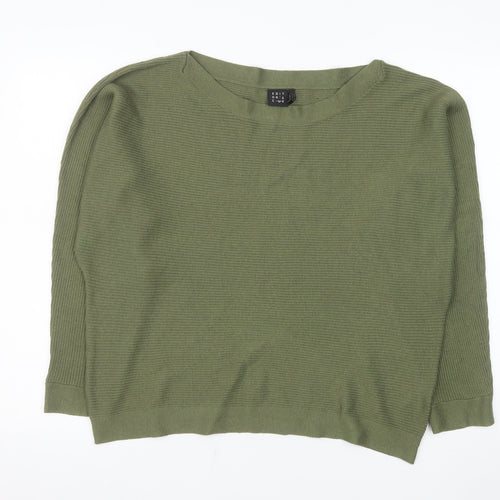 Editor's Cut Women's Green Size 18 Boat Neck Pullover Jumper