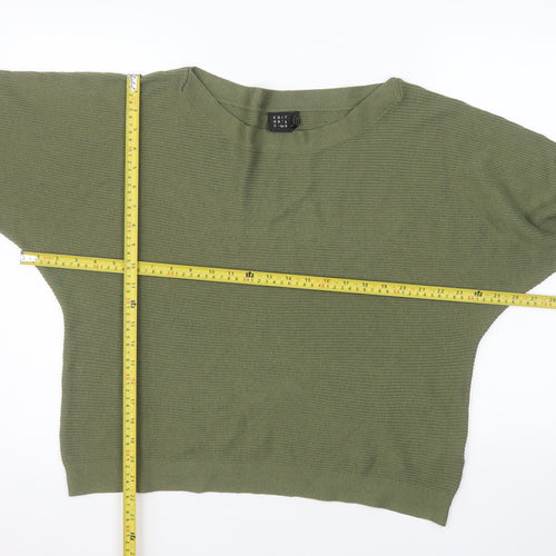 Editor's Cut Women's Green Size 18 Boat Neck Pullover Jumper