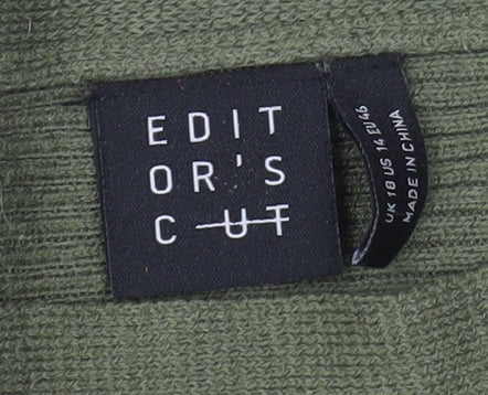 Editor's Cut Women's Green Size 18 Boat Neck Pullover Jumper