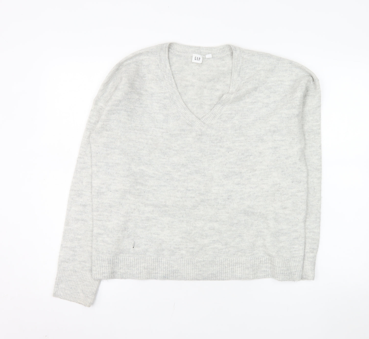 GAP Women’s Grey V-Neck Knit Pullover Jumper Size S