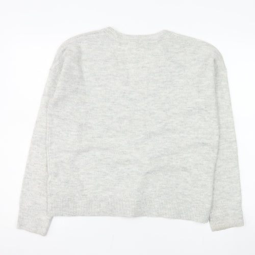 GAP Women’s Grey V-Neck Knit Pullover Jumper Size S