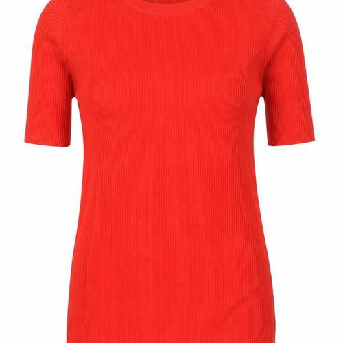 Marks and Spencer Womens Red Knit Short Sleeve T-Shirt Size S