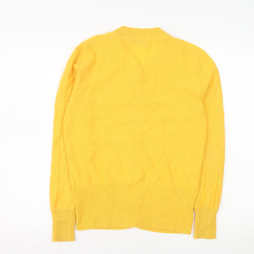 John Lewis Weekend Women's Yellow Cashmere Cardigan Size 8