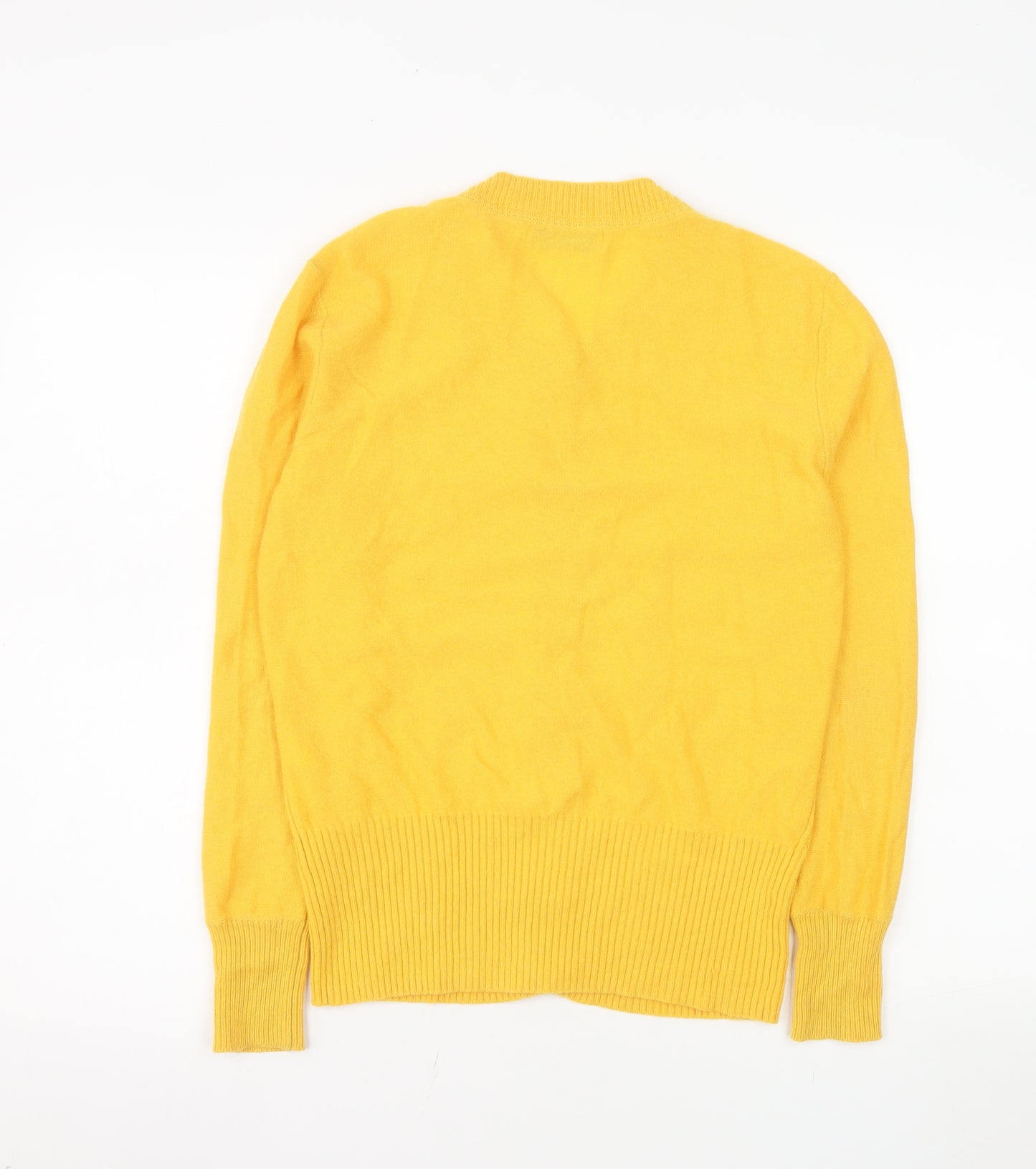 John Lewis Weekend Women's Yellow Cashmere Cardigan Size 8