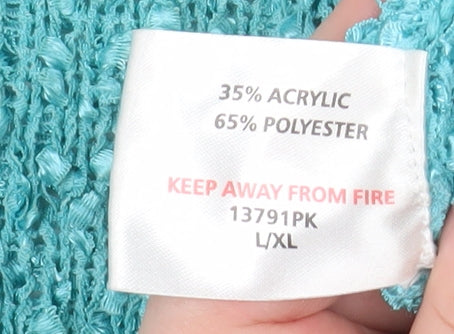 Elizabeth Scott Women’s Blue Knit Short Sleeve Pullover Jumper L