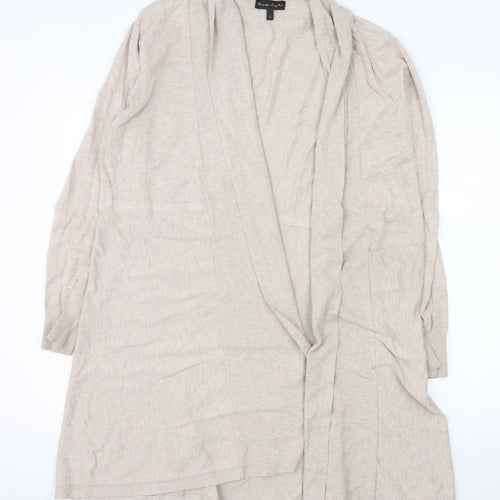 Phase Eight Women Beige Long Sleeve Open Cardigan UK 16 Viscose Blend