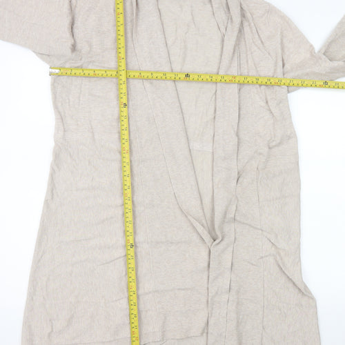Phase Eight Women Beige Long Sleeve Open Cardigan UK 16 Viscose Blend
