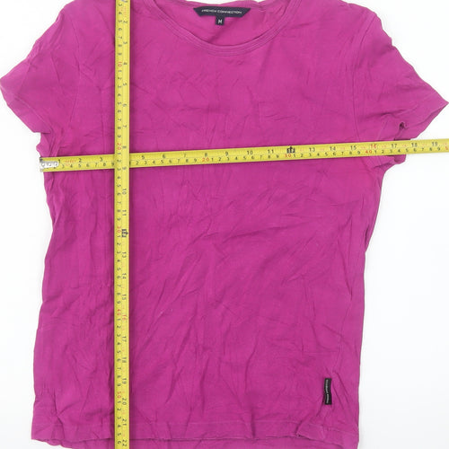 French Connection Women's Pink Cotton Stretch T-Shirt M