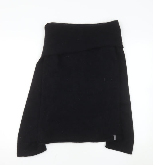 Sonneti Women's Black Roll Neck Angora Wool Jumper Size 12