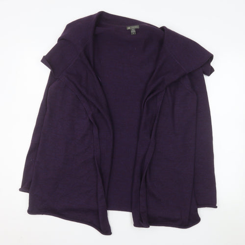 GAP Women Purple Italian Merino Wool Open Cardigan L