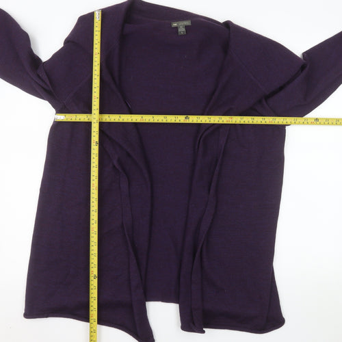 GAP Women Purple Italian Merino Wool Open Cardigan L