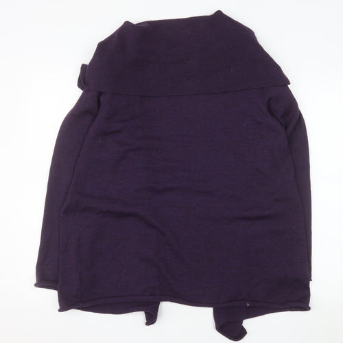 GAP Women Purple Italian Merino Wool Open Cardigan L