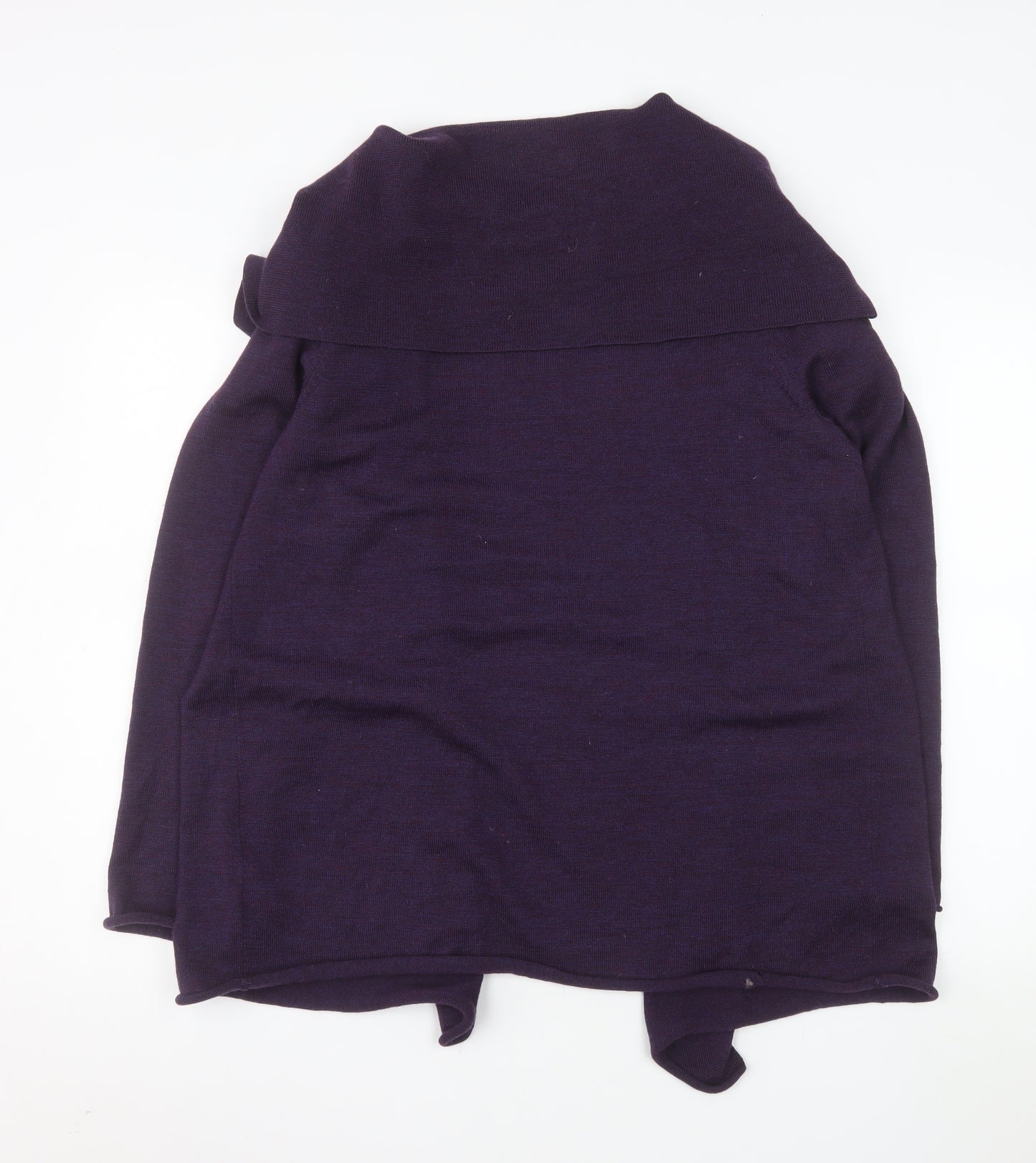 GAP Women Purple Italian Merino Wool Open Cardigan L