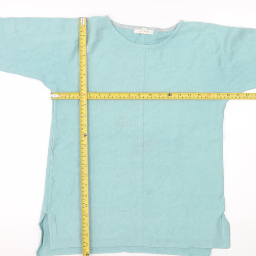 White Stuff Women’s Blue Cotton Pullover Jumper Size 8