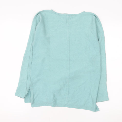 White Stuff Women’s Blue Cotton Pullover Jumper Size 8