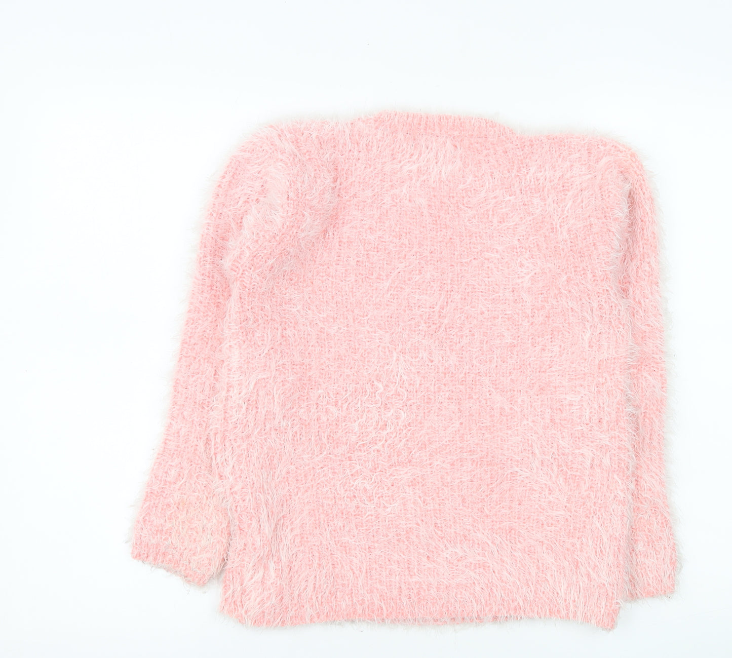 Salvo Green Women’s Pink Fuzzy Bow Knit Jumper XL