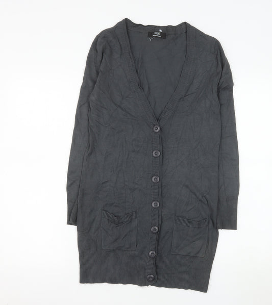 Marks and Spencer Women’s Grey V-Neck Longline Cardigan Size 10