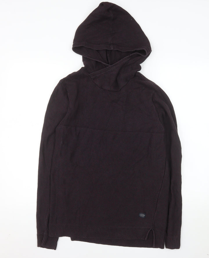 Jack & Jones Men's Black Small Pullover Knit Hoodie