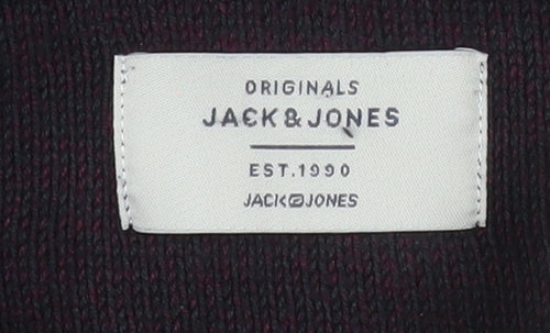 Jack & Jones Men's Black Small Pullover Knit Hoodie