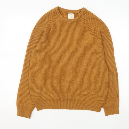 Marks and Spencer Men’s Brown Ribbed Crew Neck Jumper Size M