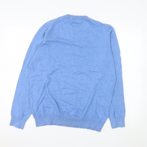 Crew Clothing Company Men's Blue Cotton Pullover Jumper L