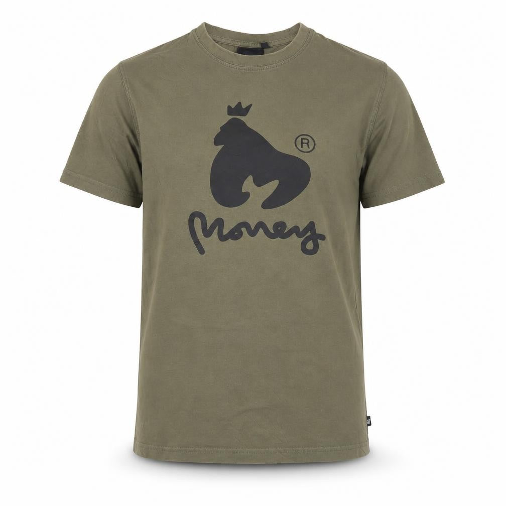 Money Boys Green Graphic Print T-Shirt 12-13 Years Cotton Crew Neck