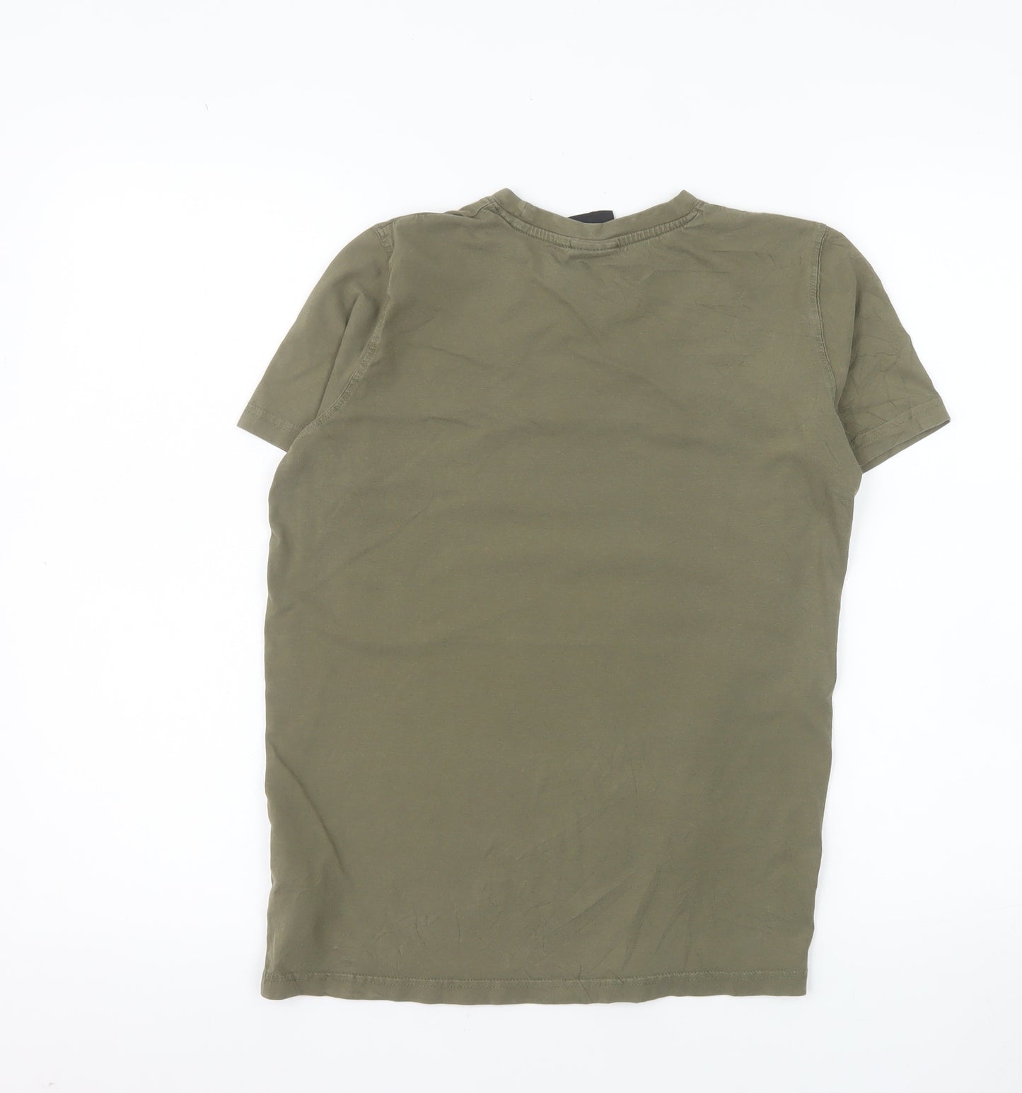 Money Boys Green Graphic Print T-Shirt 12-13 Years Cotton Crew Neck