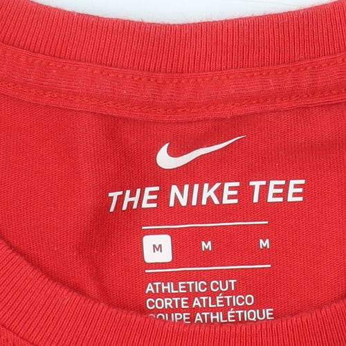 Nike Men's Red Athletic Dri-FIT Short Sleeve Crew Neck T-Shirt Size M