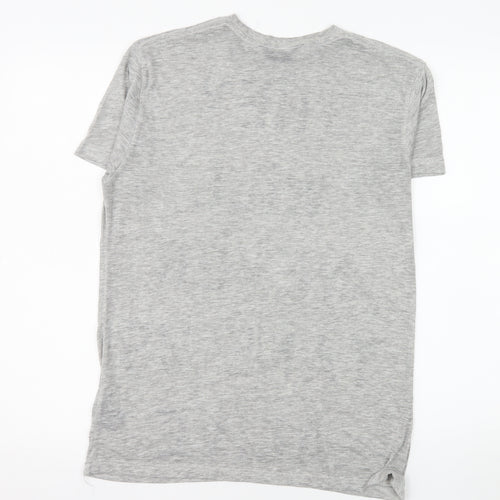 MG Black Label Men's Grey Graphic Print T-Shirt Size M