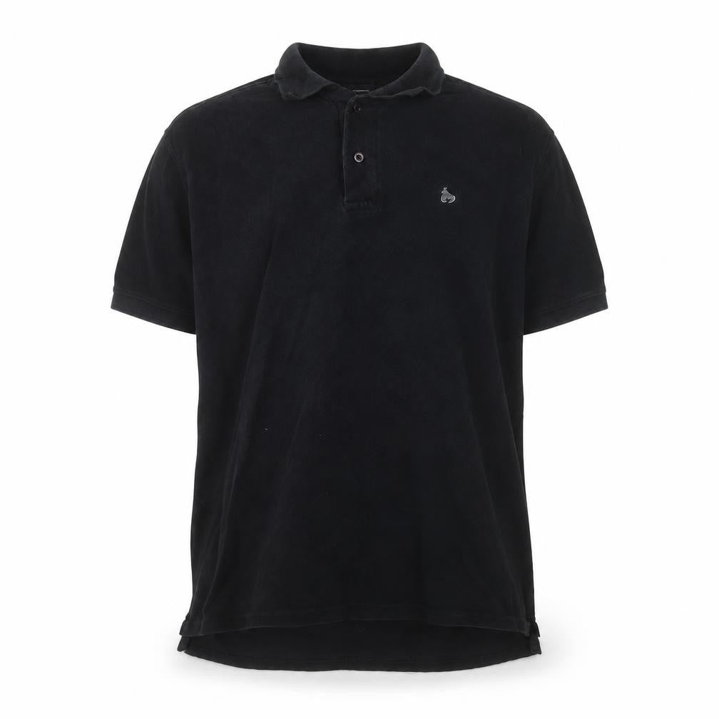 Money Men’s Black Cotton Polo Shirt Size L Regular Fit