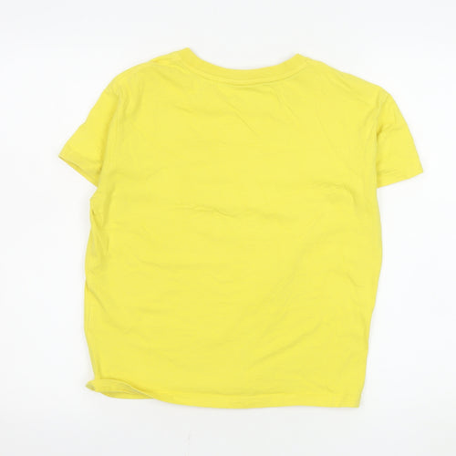 Superdry Women's Yellow Basic Cotton T-Shirt Size 8