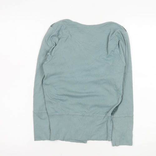 Language Los Angeles Women’s Green V-Neck Long Sleeve Blouse Size M