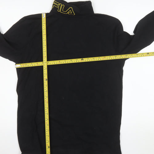 FILA Blackline Men's Black Slim Fit Roll Neck Long Sleeve Top L