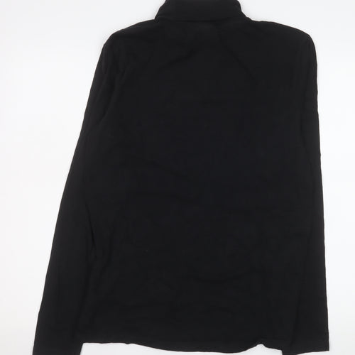 FILA Blackline Men's Black Slim Fit Roll Neck Long Sleeve Top L