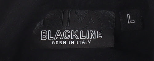 FILA Blackline Men's Black Slim Fit Roll Neck Long Sleeve Top L