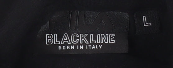 FILA Blackline Men's Black Slim Fit Roll Neck Long Sleeve Top L