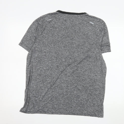 Nike Men's Grey Dri-FIT Running T-Shirt Size M Athletic Fit