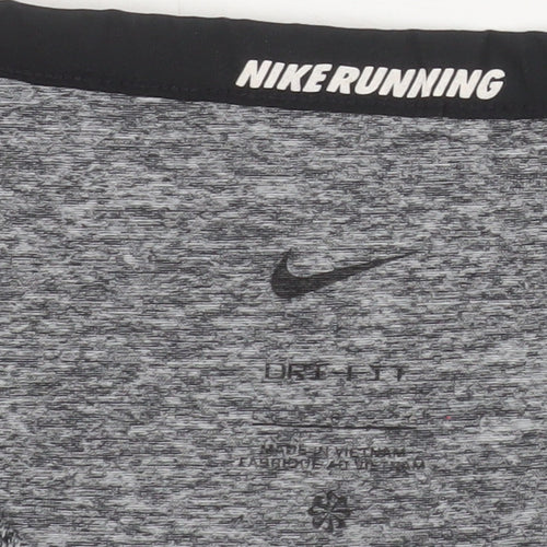Nike Men's Grey Dri-FIT Running T-Shirt Size M Athletic Fit