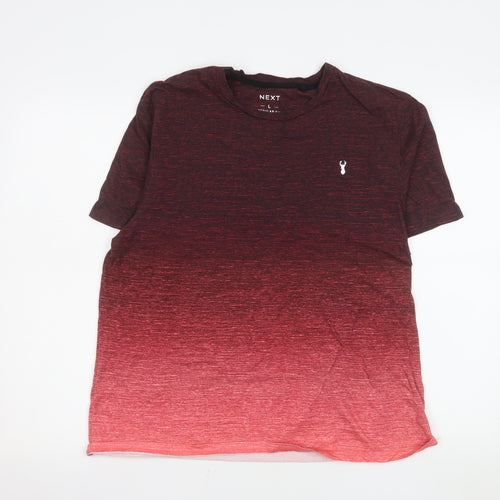 Next Men’s Red Ombre Cotton Short Sleeve T-Shirt Size L