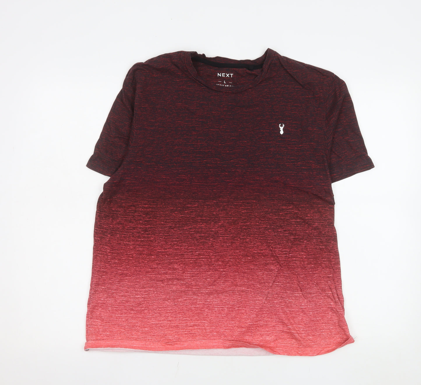 Next Men’s Red Ombre Cotton Short Sleeve T-Shirt Size L