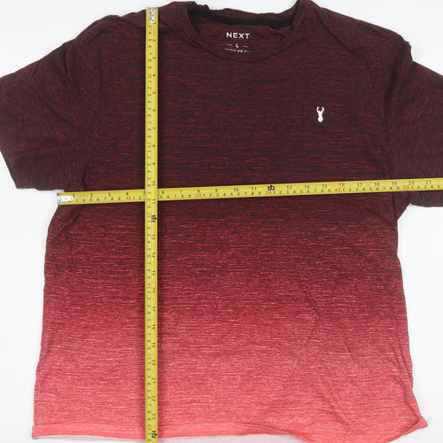 Next Men’s Red Ombre Cotton Short Sleeve T-Shirt Size L