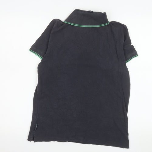 Armani Jeans Men's Black Collared Short Sleeve Cotton Polo M