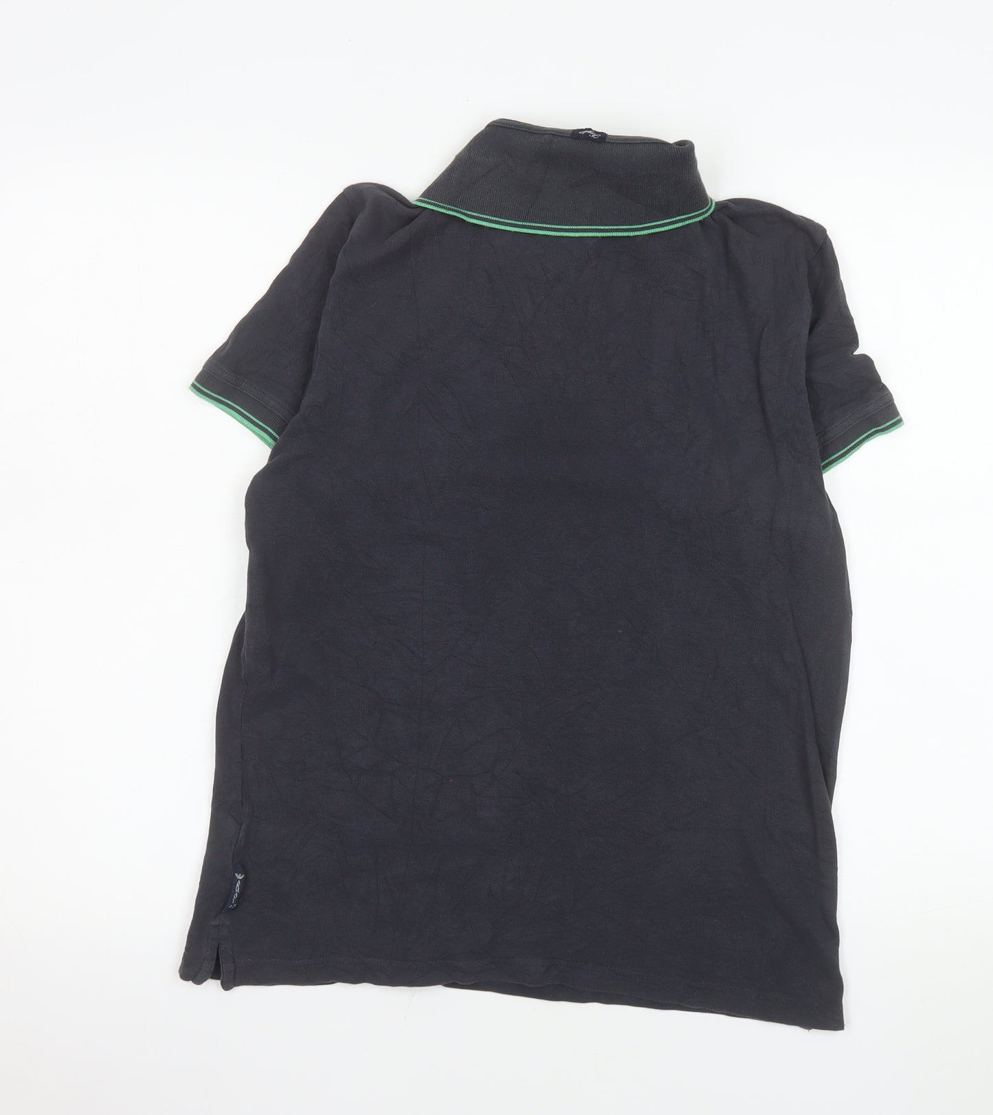 Armani Jeans Men's Black Collared Short Sleeve Cotton Polo M