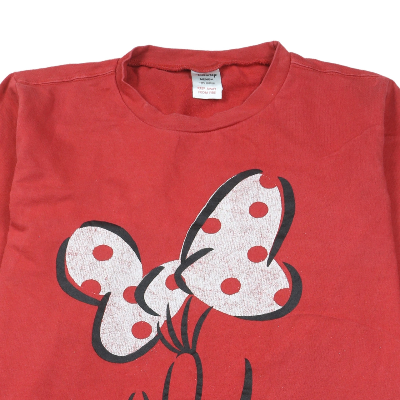 Disney Womens Red Minnie Mouse Long Sleeve Nightshirt Size M